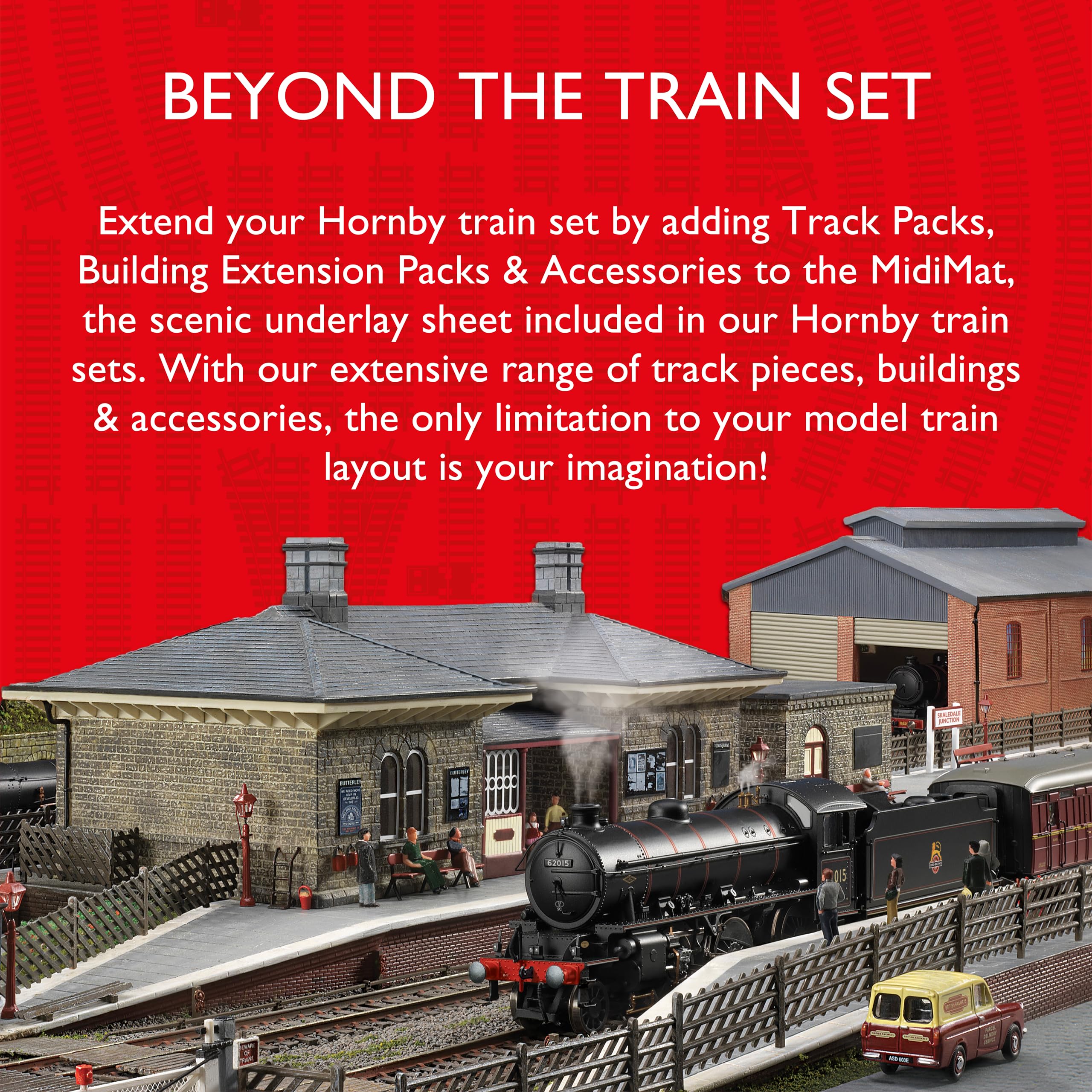 Hornby Hobbies The Coca-Cola Summertime OO Electric Model Train Set HO Track with Remote Controller & US Power Supply R1276T, Red