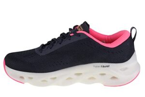 skechers women's go run glide step hyper sneaker, navy, 9