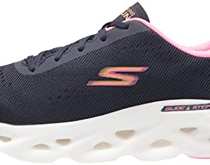 Skechers Women's GO Run Glide Step Hyper Sneaker, Navy, 9