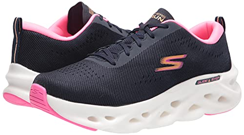 Skechers Women's GO Run Glide Step Hyper Sneaker, Navy, 9