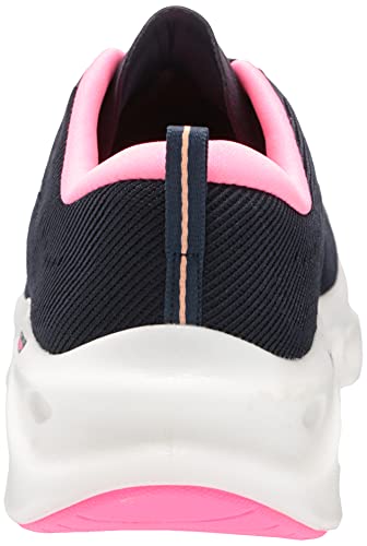 Skechers Women's GO Run Glide Step Hyper Sneaker, Navy, 9