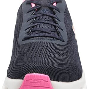 Skechers Women's GO Run Glide Step Hyper Sneaker, Navy, 9