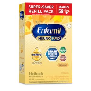 enfamil neuropro baby formula, triple prebiotic immune blend with 2'fl hmo & expert recommended omega-3 dha, inspired by breast milk, non-gmo, refill box, 36.4 oz (packaging may vary)