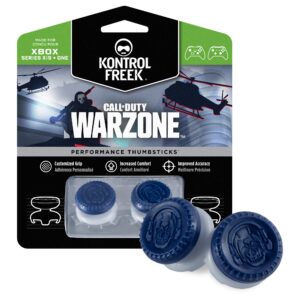 kontrolfreek call of duty: warzone performance thumbsticks for xbox one and xbox series x | 2 high-rise, hybrid| blue/gray