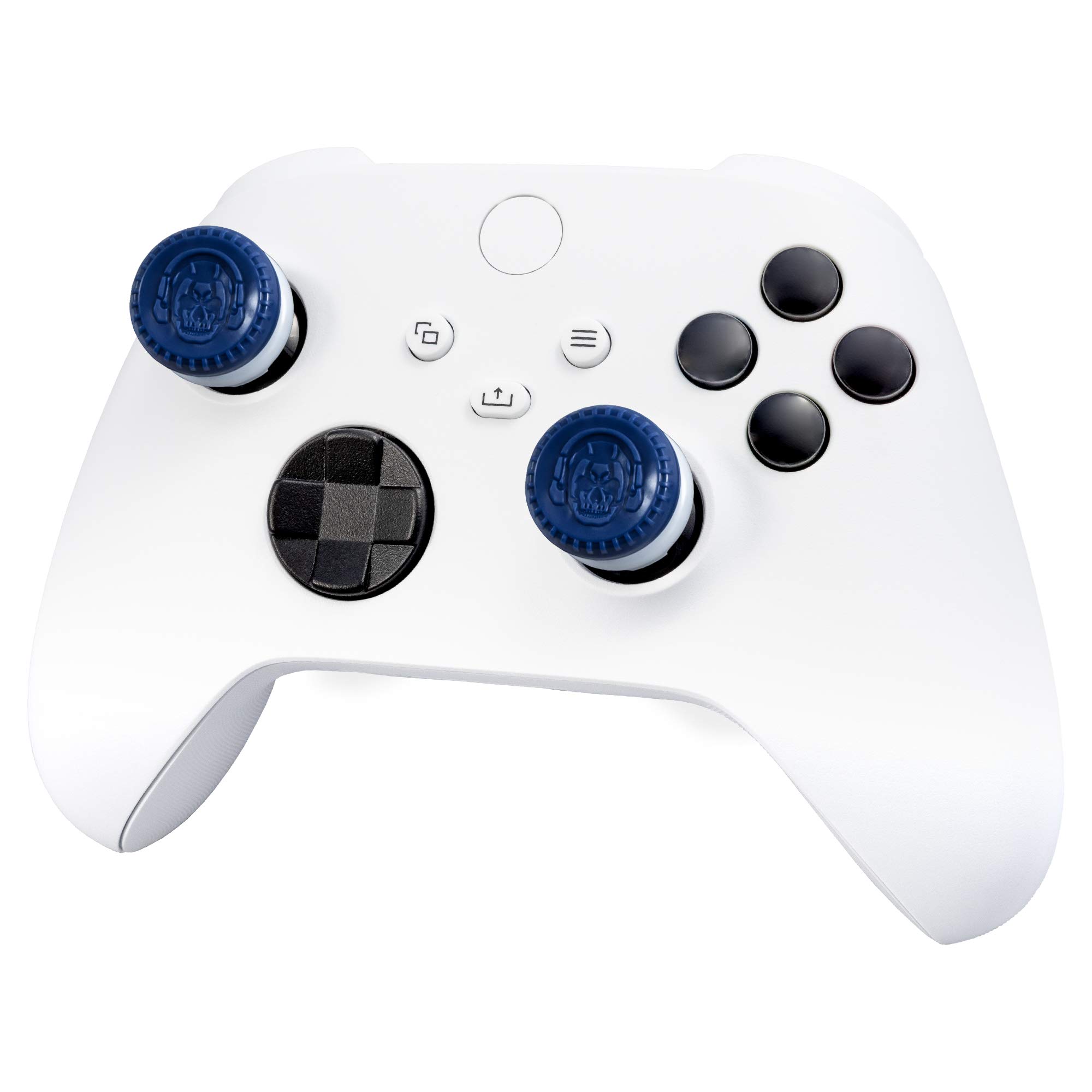 KontrolFreek Call of Duty: Warzone Performance Thumbsticks for Xbox One and Xbox Series X | 2 High-Rise, Hybrid| Blue/Gray