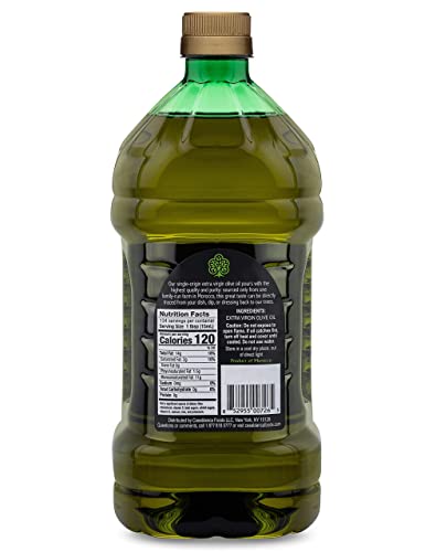 Mina Extra Virgin Olive Oil, New Harvest, Polyphenol Rich Moroccan Olive Oil, Cold Extraction, Single Origin Olive Oil, Less Than 0.2% Acidity, 68 Fl Oz, 2 L