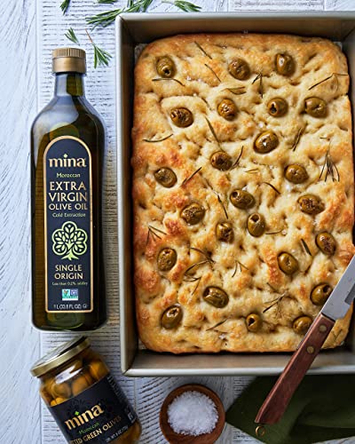 Mina Extra Virgin Olive Oil, New Harvest, Polyphenol Rich Moroccan Olive Oil, Cold Extraction, Single Origin Olive Oil, Less Than 0.2% Acidity, 68 Fl Oz, 2 L