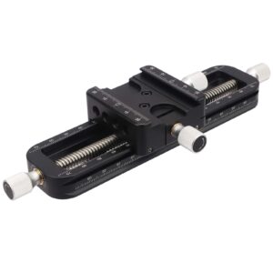 haoge fm-160 wormdrive macro rail for macro photography track, focus stacking precision focus slider/close-up shooting clamp plate fine-tuning screw rod