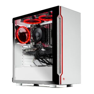 SkyTech Archangel 3.0 Gaming Computer PC Desktop - Ryzen 5 3600 6-Core 3.6GHz, RTX 3060 12GB, 1TB SSD, 16GB DDR4 3200, RGB Fans, AC WiFi, 600W Gold PSU, Windows 11 Home 64-bit, White