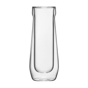 corkcicle. clear flute glass, 2 ct