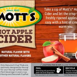 Mott's Hot Apple Cider, Keurig Single-Serve K-Cup Pods, 12 Count