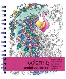 undated coloring planner (6.625x9) medium - weekly & monthly organizer, appointment schedule, goals and notes