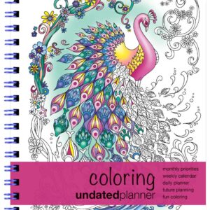 Undated Coloring Planner (6.625x9) Medium - Weekly & Monthly Organizer, Appointment Schedule, Goals and Notes