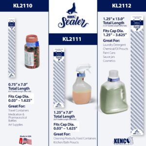 Kenco Sealer - Reduces Liquid Leaks and Spills - with Easy Pull Tab! Made in The USA (3/4" X 6", 1 Pack)