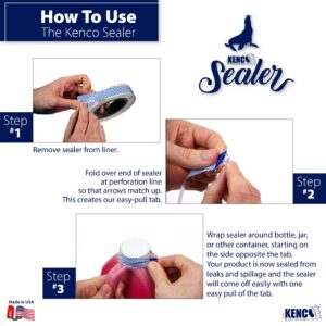 Kenco Sealer - Reduces Liquid Leaks and Spills - with Easy Pull Tab! Made in The USA (3/4" X 6", 1 Pack)