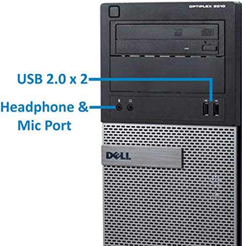 Dell Optiplex 3010 Mini-Tower Desktop PC, Intel Quad-Core i7-3770 Upto 3.90 GHz, 16GB RAM, 1TB SSD, Radeon HD 6450 1GB, DVD, VGA, DVI, HDMI, Wi-Fi, Bluetooth - Windows 10 Pro (Renewed)