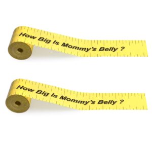 aboat 2 rolls belly measuring tape tummy measure for baby shower game party supplies,total 300feet