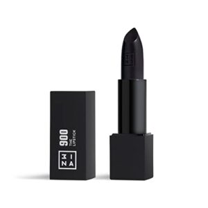 3ina Lipstick 900 - Matte Black Lipstick with Magnetic Cap, Hydrating Finish, Cruelty, Paraben Free and Vegan - Creamy Texture High Coverage - Nourishing Essential Oils, Vitamin E Shea Butter - 0.11oz