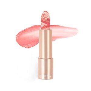 winky lux marbleous balm, hybrid- tinted lipstick & hydrating lip balm, contains ceramides for lip plumping & coconut oil for lip moisturizing (delighted)