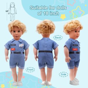 18-inch Boy Doll Clothes Accessories - Logan 18 Pcs 6 Set Doll Outfits Fashion Daily Costume Set Fits All 18 inch Dolls