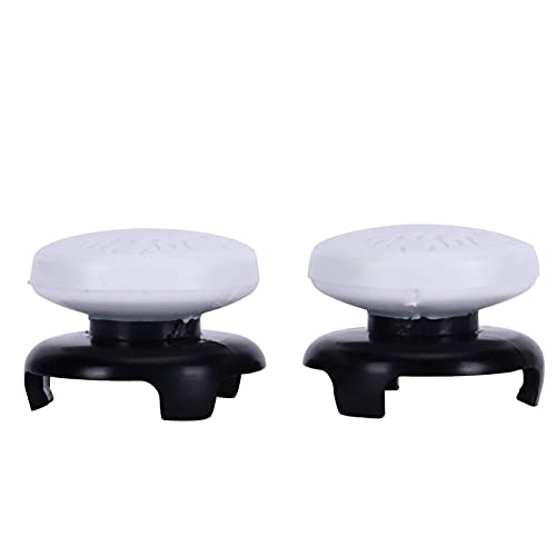 ASHATA 2Pcs Thumbstick Extender for PS5, 3D Texture Thumb Grip Stick Joystick Thumbstick for Playstation 5 Controller (White)