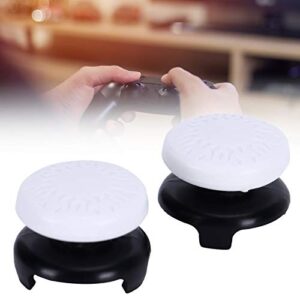 ASHATA 2Pcs Thumbstick Extender for PS5, 3D Texture Thumb Grip Stick Joystick Thumbstick for Playstation 5 Controller (White)