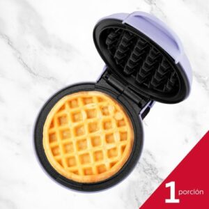 Holstein Housewares Personal/Mini Waffle Maker, Non-Stick Coating, Lavender - 4-inch Waffles in Minutes, Ideal for Breakfast, Brunch, Lunch or Snacks