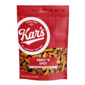 kar’s nuts sweet 'n spicy trail mix, 28 oz – resealable pouch (pack of 1), gluten-free snack mix