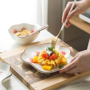 DOITOOL Appetizer Serving Tray 1pc Cat's Claw Cartoon Plate Ceramic Plate Household Ceramics Dessert Tray