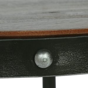 Christopher Knight Home Rivet Side Table, Anitique Gunmetal + Brown Wash