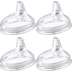 nuanchu 4 pieces baby bottle nipples baby spout nipples variable flow baby nipples silicone spout nipples compatible with comotomo baby bottle, fits for babies over 6 months old, duckbill cross