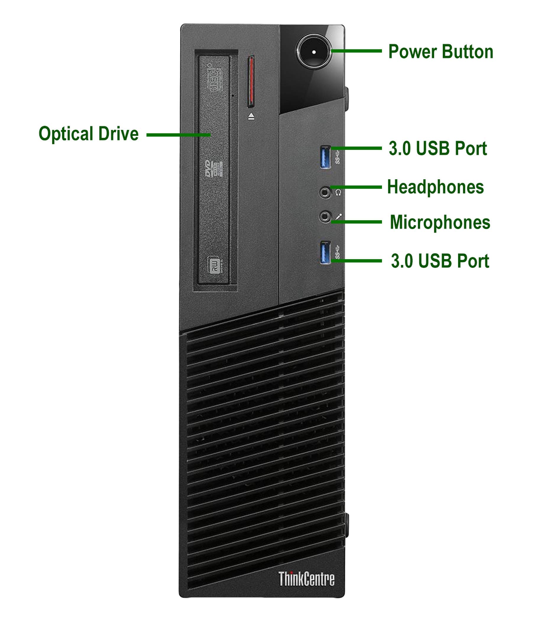 Lenovo ThinkCentre M93P Small Form Computer Desktop PC, Intel Core i5 3.2GHz Processor, 16GB Ram, 512GB M.2 SSD, Wireless Keyboard & Mouse, WiFi | Bluetooth, Windows 10 Pro (Renewed)