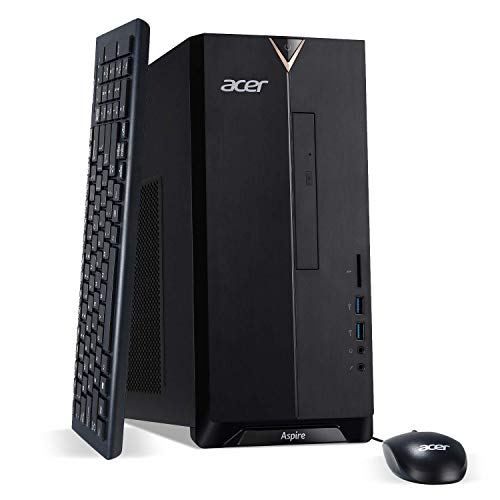 Acer Aspire TC-391-UR12 Desktop, AMD Ryzen 5 4600G Hexa-Core Processor, AMD Radeon Graphics, 12GB DDR4, 512GB NVMe M.2 SSD, 8X DVD, Wi-Fi 5, Windows 10 Home