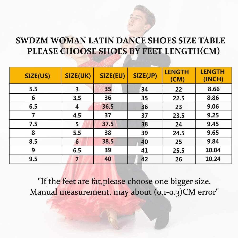 SWDZM Women's Latin Dance Shoes Close Toe Canvas Ballroom Tango Yoga Teaching Practice Dancing Shoes,White,WZJ US 8.5