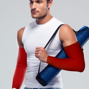 9 Pairs UV Protection Sleeves Cooling Sleeves Long Arm Covers Arm Sleeves for Men and Women (Bright Colors)