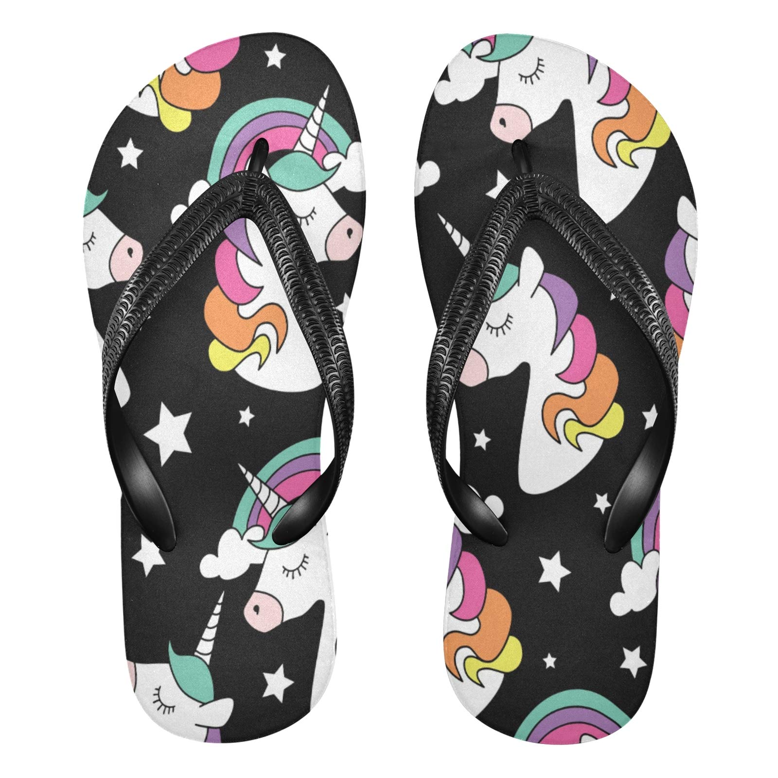 Blueangle Unicorn Print Flip Flop Sandal Men's and Women's Summer Sandal | Beach & Water Shoes