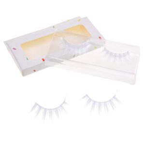 kare & kind white false eyelashes - lightweight and natural looking fake extensions - ideal for cosplays, masquerades, costume parties, photoshoots - easy to apply -2 pairs