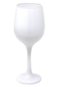 vikko décor white wine glasses, fancy wine glasses with stem for red and white wine, thick and durable wine glass dishwasher safe, great for wine tastin, set of 6 decorative goblets