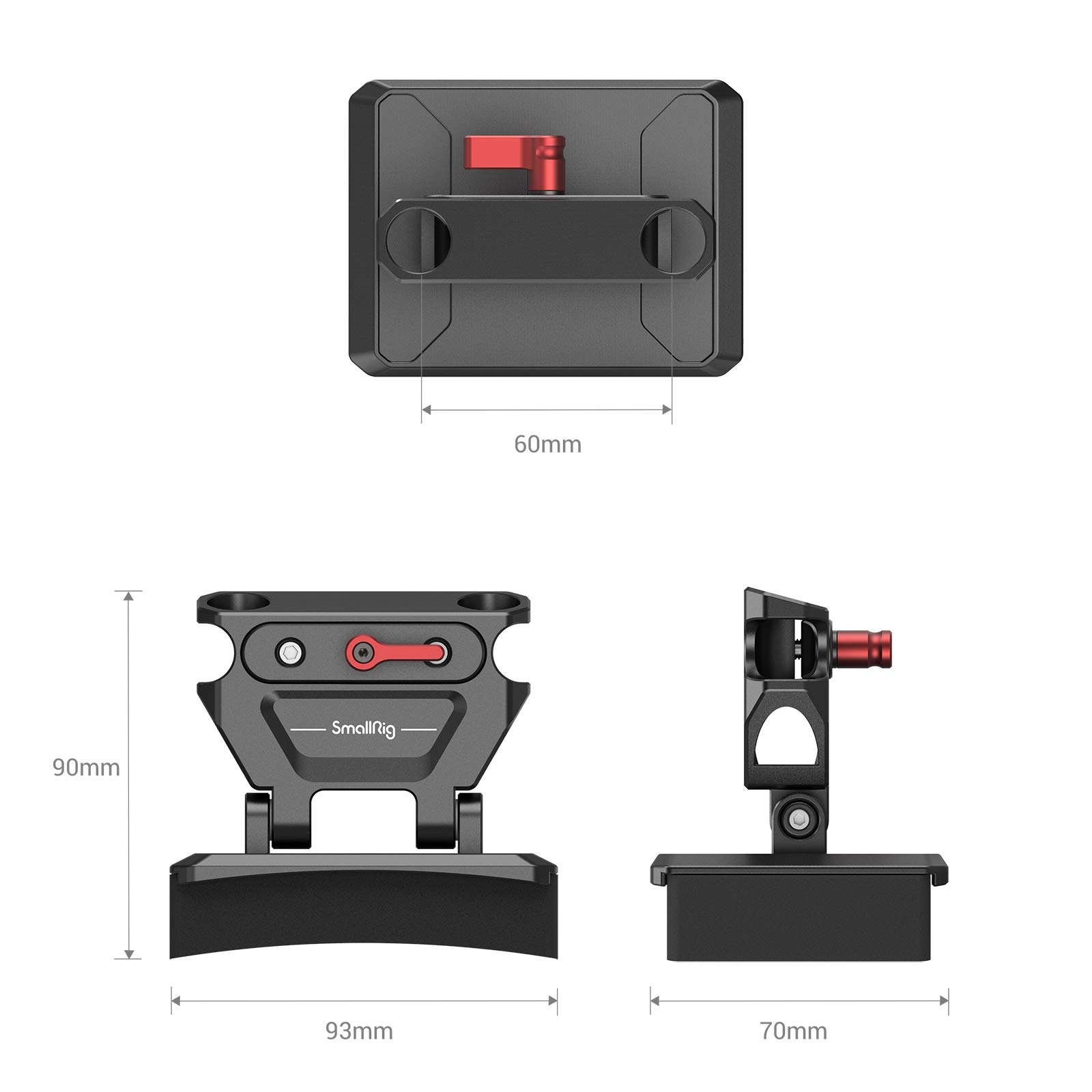 SMALLRIG Lightweight Chest Pad with 15mm LWS Rod Clamp for Handheld Camera Operation - MD3183