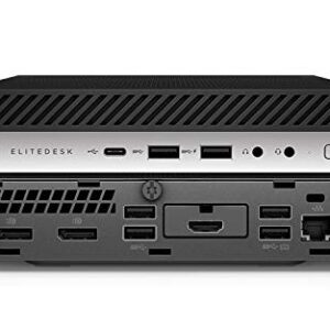 HP EliteDesk 705 G4 mini Home and Business Desktop Mini Black (AMD Ryzen 5 PRO 2400GE 4-Core, 8GB RAM, 256GB SSD, AMD RX Vega 11, Wifi, Bluetooth, 6xUSB 3.1, 3 Display Port (DP), Win 10 Pro) (Renewed)