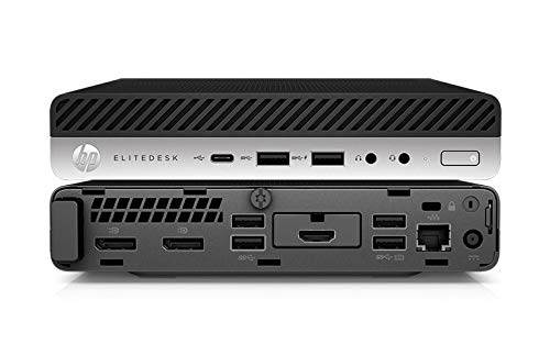 HP EliteDesk 705 G4 mini Home and Business Desktop Mini Black (AMD Ryzen 5 PRO 2400GE 4-Core, 8GB RAM, 256GB SSD, AMD RX Vega 11, Wifi, Bluetooth, 6xUSB 3.1, 3 Display Port (DP), Win 10 Pro) (Renewed)