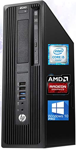 HP Z240 Workstation SFF Desktop PC, Intel Core i5-6500 Upto 3.60GHz, 32GB RAM, 512GB SSD, AMD Radeon HD 8570 1GB 4K, DisplayPort, HDMI, DVI, AC Wi-Fi, Bluetooth - Windows 10 Pro (Renewed)