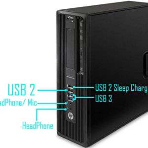 HP Z240 Workstation SFF Desktop PC, Intel Core i5-6500 Upto 3.60GHz, 32GB RAM, 512GB SSD, AMD Radeon HD 8570 1GB 4K, DisplayPort, HDMI, DVI, AC Wi-Fi, Bluetooth - Windows 10 Pro (Renewed)