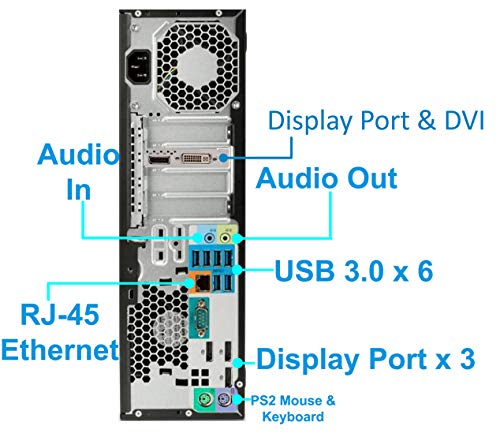 HP Z240 Workstation SFF Desktop PC, Intel Core i5-6500 Upto 3.60GHz, 32GB RAM, 512GB SSD, AMD Radeon HD 8570 1GB 4K, DisplayPort, HDMI, DVI, AC Wi-Fi, Bluetooth - Windows 10 Pro (Renewed)