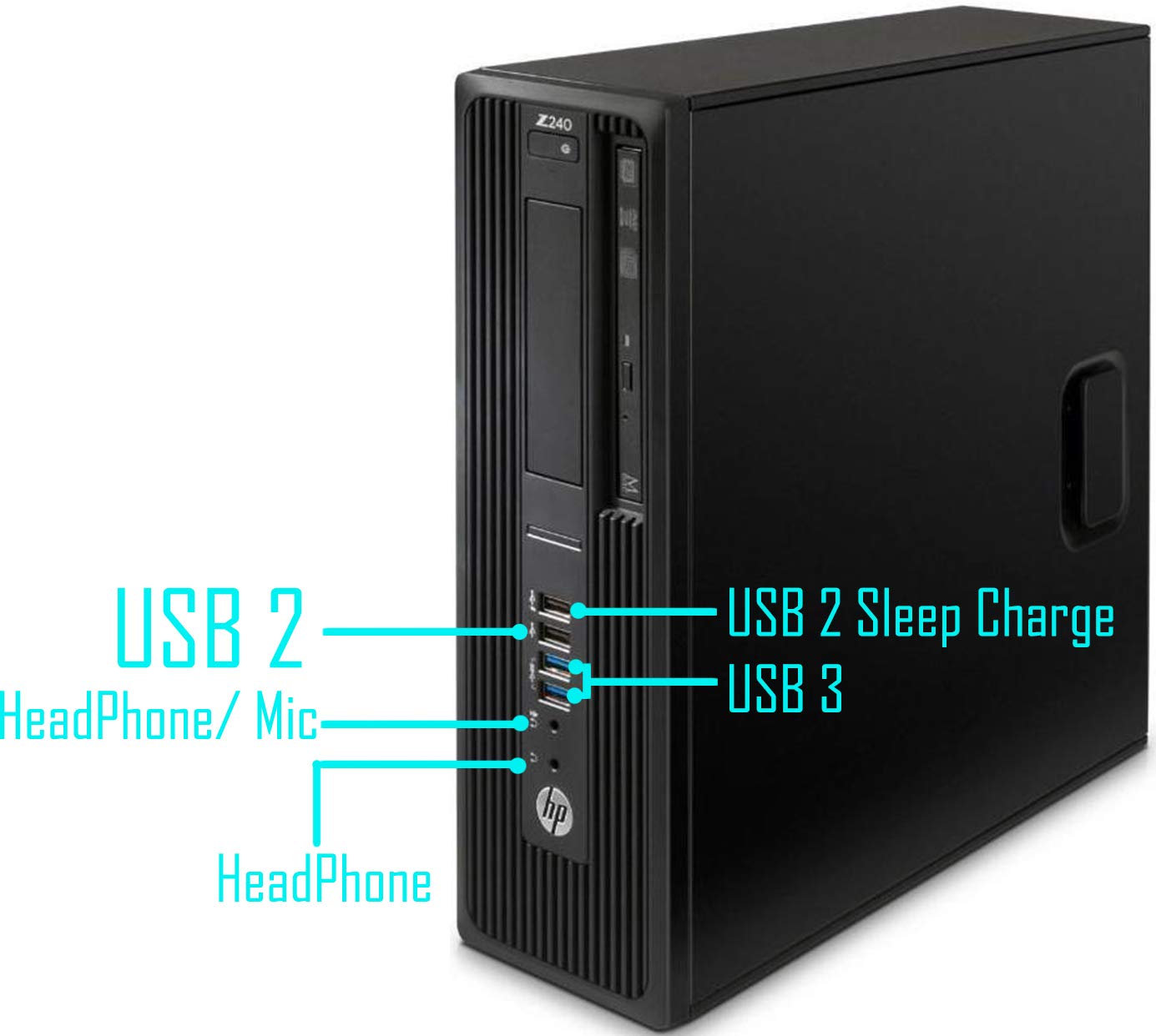 HP Z240 Workstation SFF Desktop PC, Intel Core i5-6500 Upto 3.60GHz, 16GB RAM, 1TB SSD, AMD Radeon HD 8570 1GB 4K, DisplayPort, HDMI, DVI, AC Wi-Fi, Bluetooth - Windows 10 Pro (Renewed)