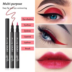 Sumeitang 12 Pcs Matte Liquid Colored Eyeliner Set, Colorful Neon Eye Liners For Women Waterproof Smudge Proof Highly Pigmented Rainbow Eyeliner Pencil Quick Dry Eyes Makeup Pen 12 Colors Kit