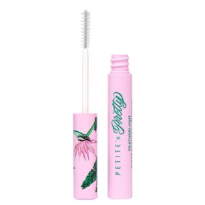 petite 'n pretty featherlight clear mascara and brow gel - makeup for kids, tweens and teens - dual purpose clear finish for brows and lashes - non-toxic & made in the usa