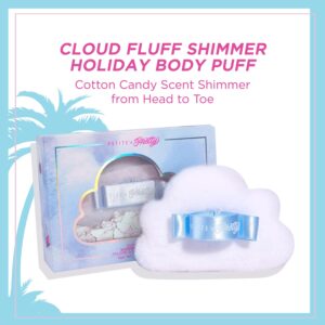 Petite 'n Pretty Cloud Fluff, Shimmer Body Puff - Body Makeup for Kids, Tweens, Teens - Lightly Scented Body Shimmer, Pink Body Glitter