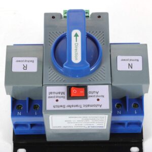 Automatic Transfer Switch 6A-63A 2P Dual Power Transfer Switch AC110V 60hz Conversion Device (2P/63A)