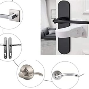 Childproof Door Lever Lock (6-Pack), Baby Proofing Door Handles Deter Toddler Pets from Opening Lever Doorknob or Getting Locked in Rooms - Child Safety - Easy Install Use